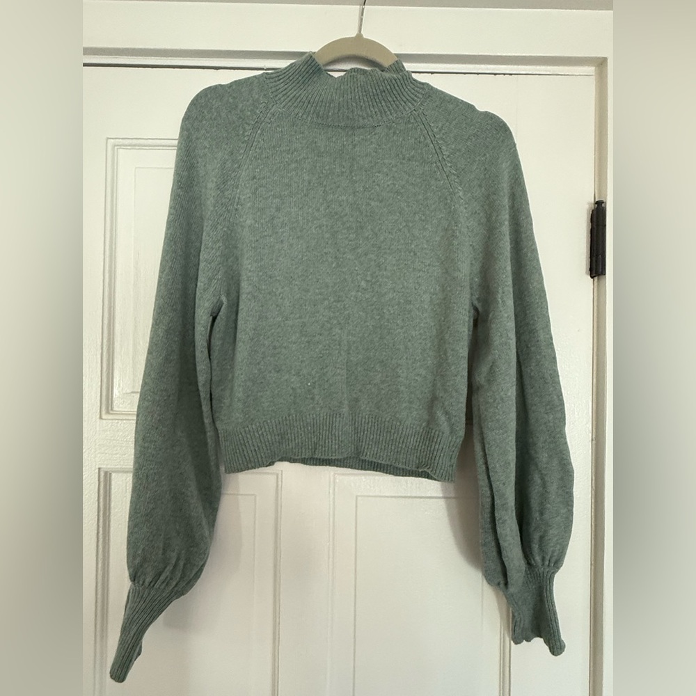 BCBGMaxAzria Sage Green Turtleneck Sweater - Picture 2 of 3